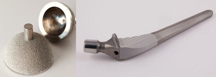 Example photos of cementless hip implant coatings
